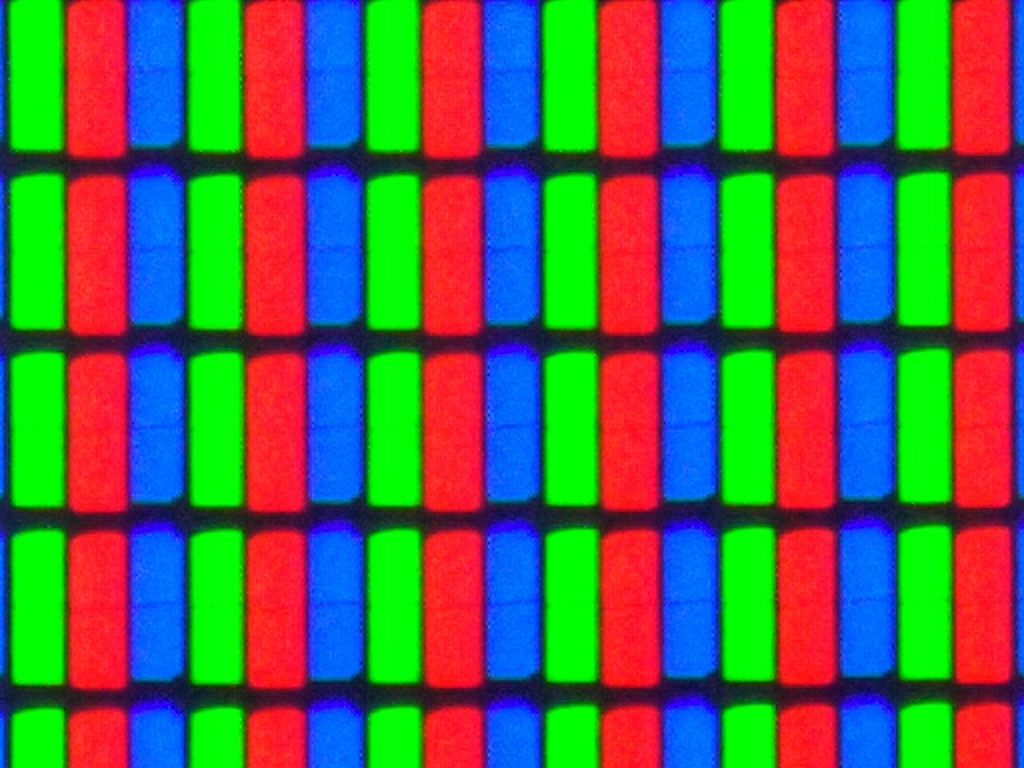 An example of additive colour in a close-up of an LED screen